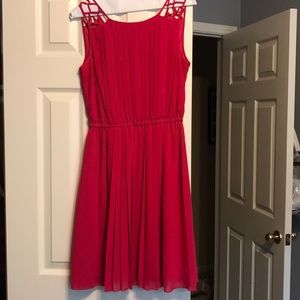 Cocktail dark pink mini dress